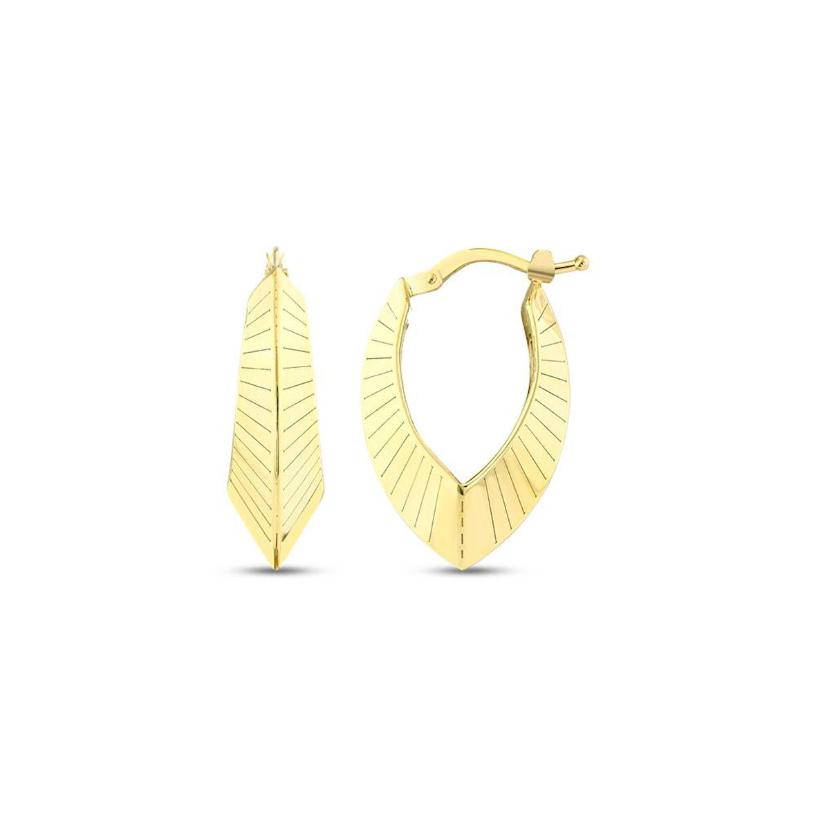 Tasarım Altın Küpe - 14K - 3.49gr