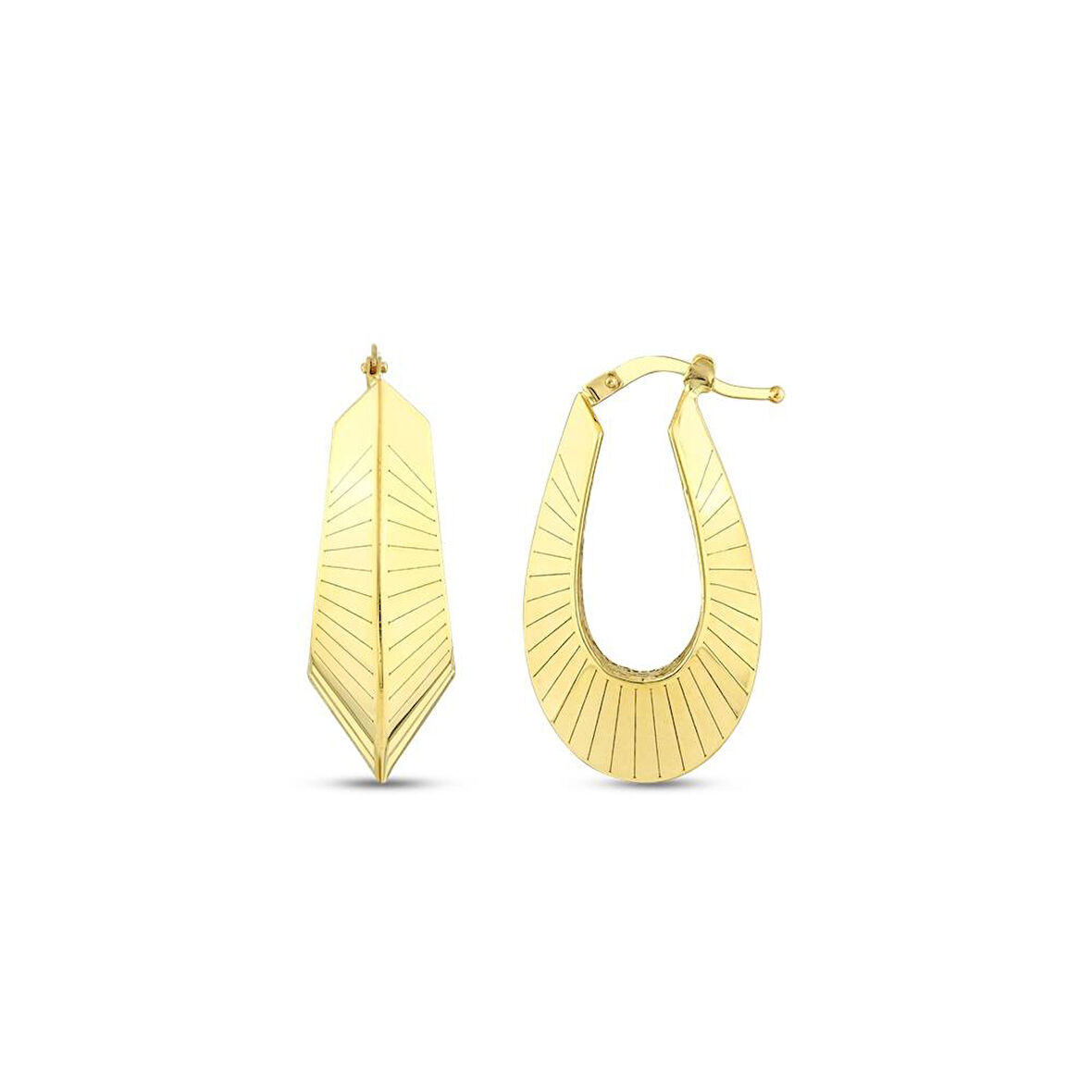 Tasarım Altın Küpe - 14K - 5.39gr