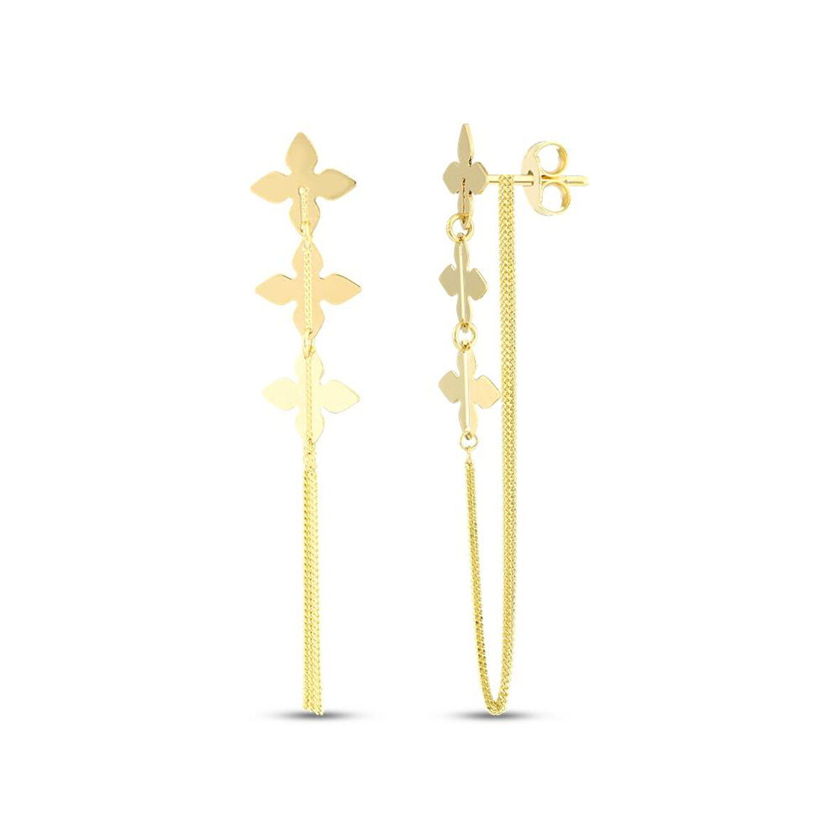 Tasarım Altın Küpe - 14K - 4.19gr