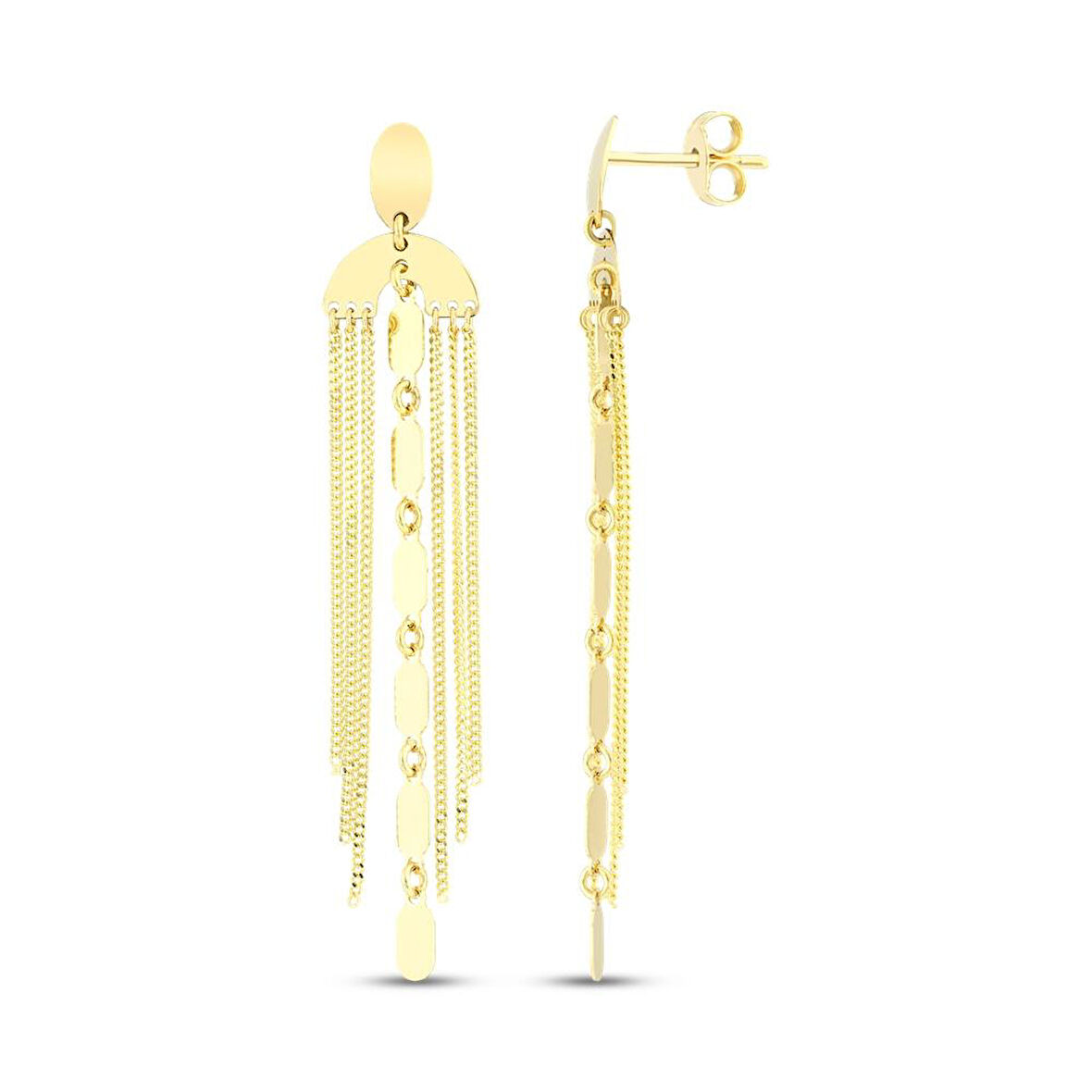 Tasarım Altın Küpe - 14K - 4.57gr