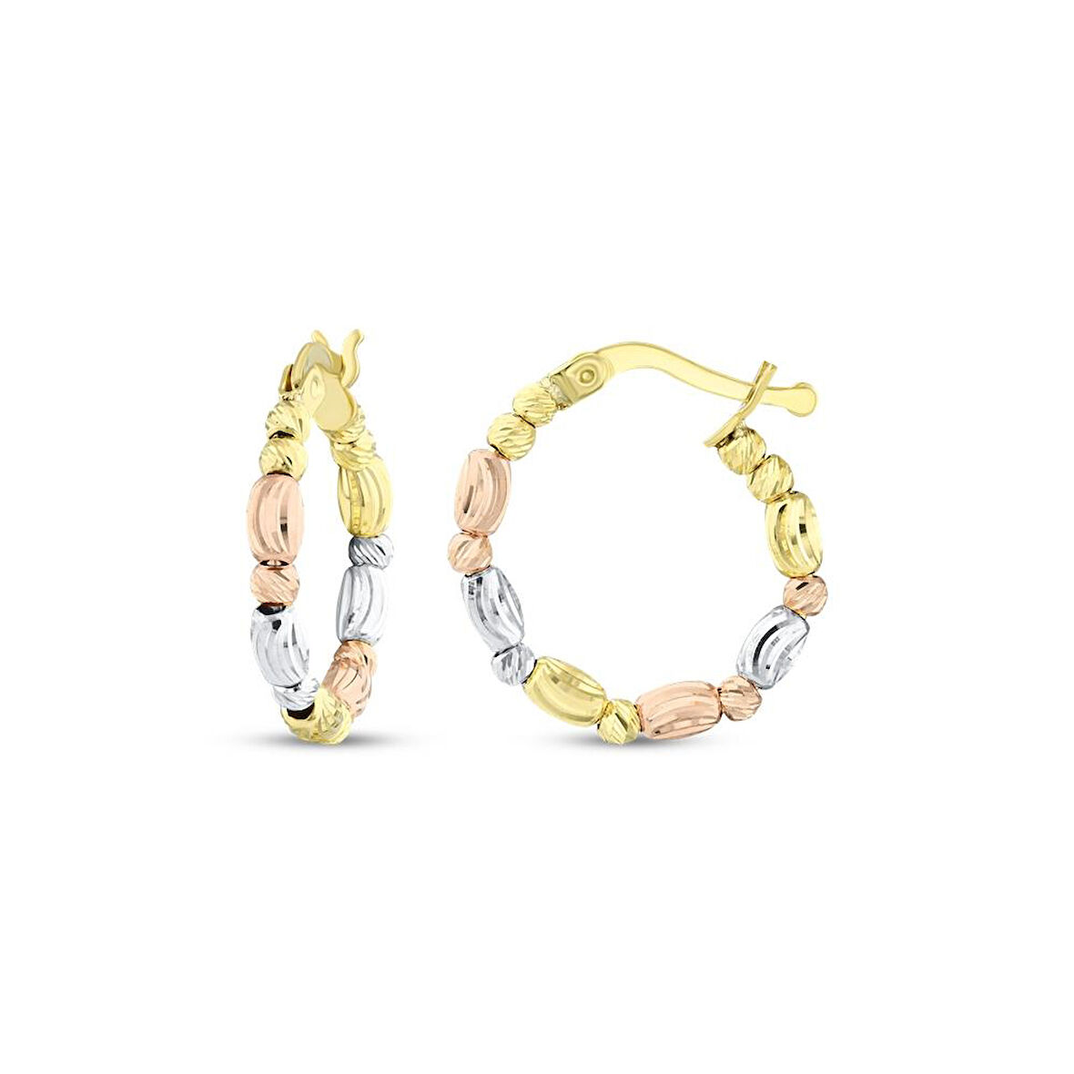 Altın Halka Küpe - 14K - 2.80gr