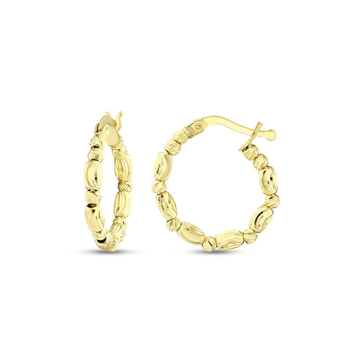 Altın Halka Küpe - 14K - 2.75gr