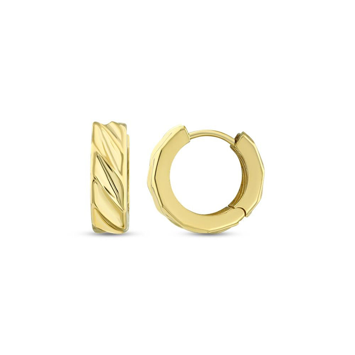 Altın Halka Küpe - 14K - 3.92gr