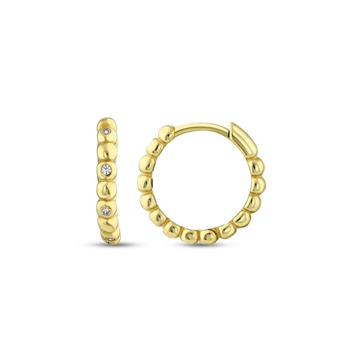 Altın Halka Küpe - 14K - 1.60gr