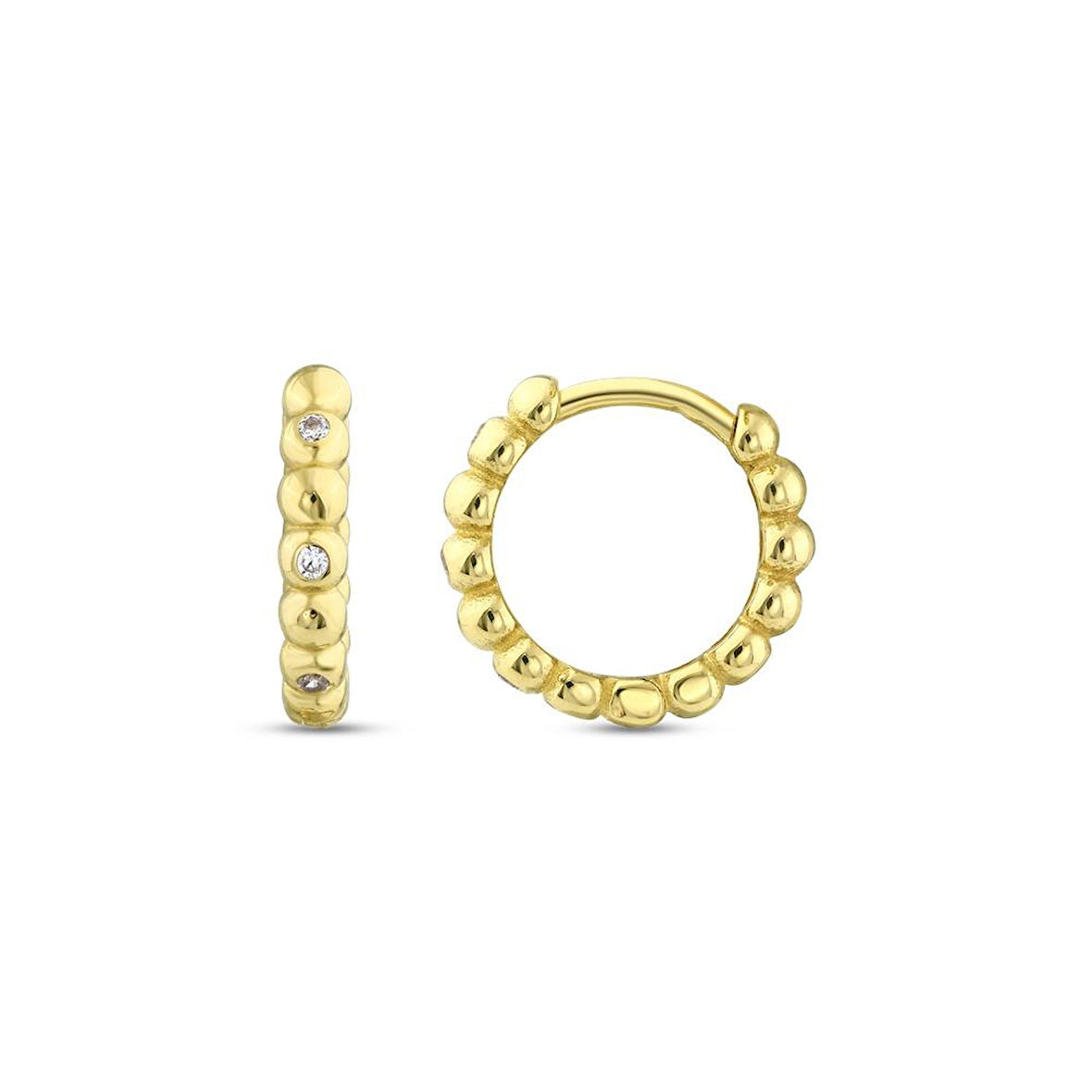 Altın Halka Küpe - 14K - 1.63gr