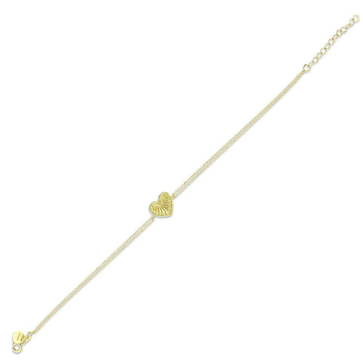 Kalp Figürlü Altın Bileklik - 14K - 1.84gr