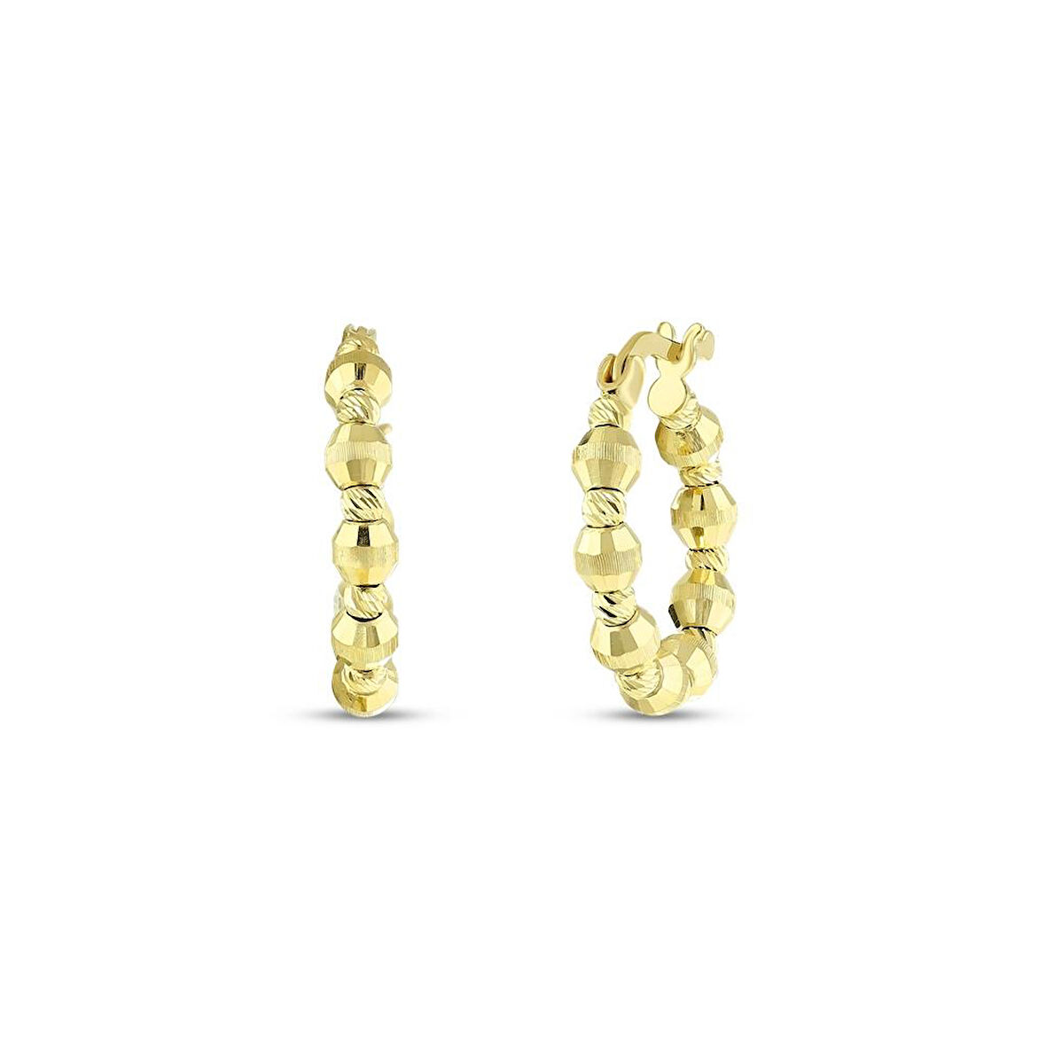 Dorika Toplu Altın Halka Küpe - 14K - 3.28gr