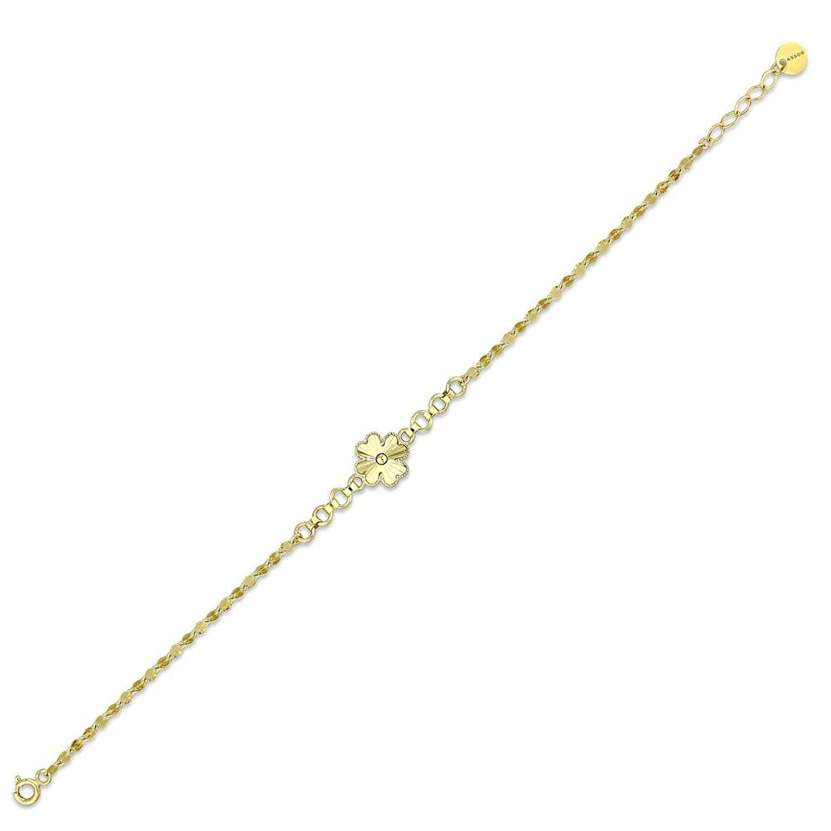 Yonca Figürlü Altın Bileklik - 14K - 2.42gr