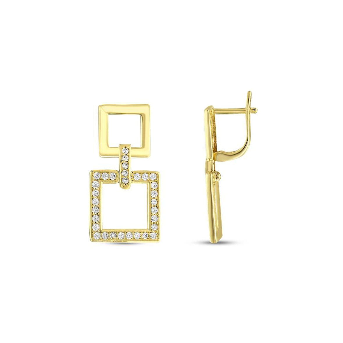 Tasarım Altın Küpe - 14K - 4.66gr