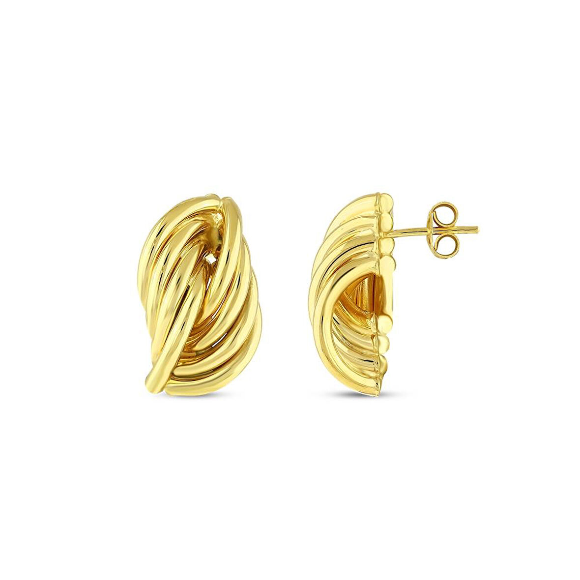 Tasarım Altın Küpe - 14K - 3.48gr