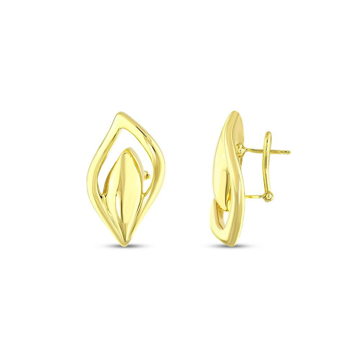 Tasarım Altın Küpe - 14K - 5.42gr