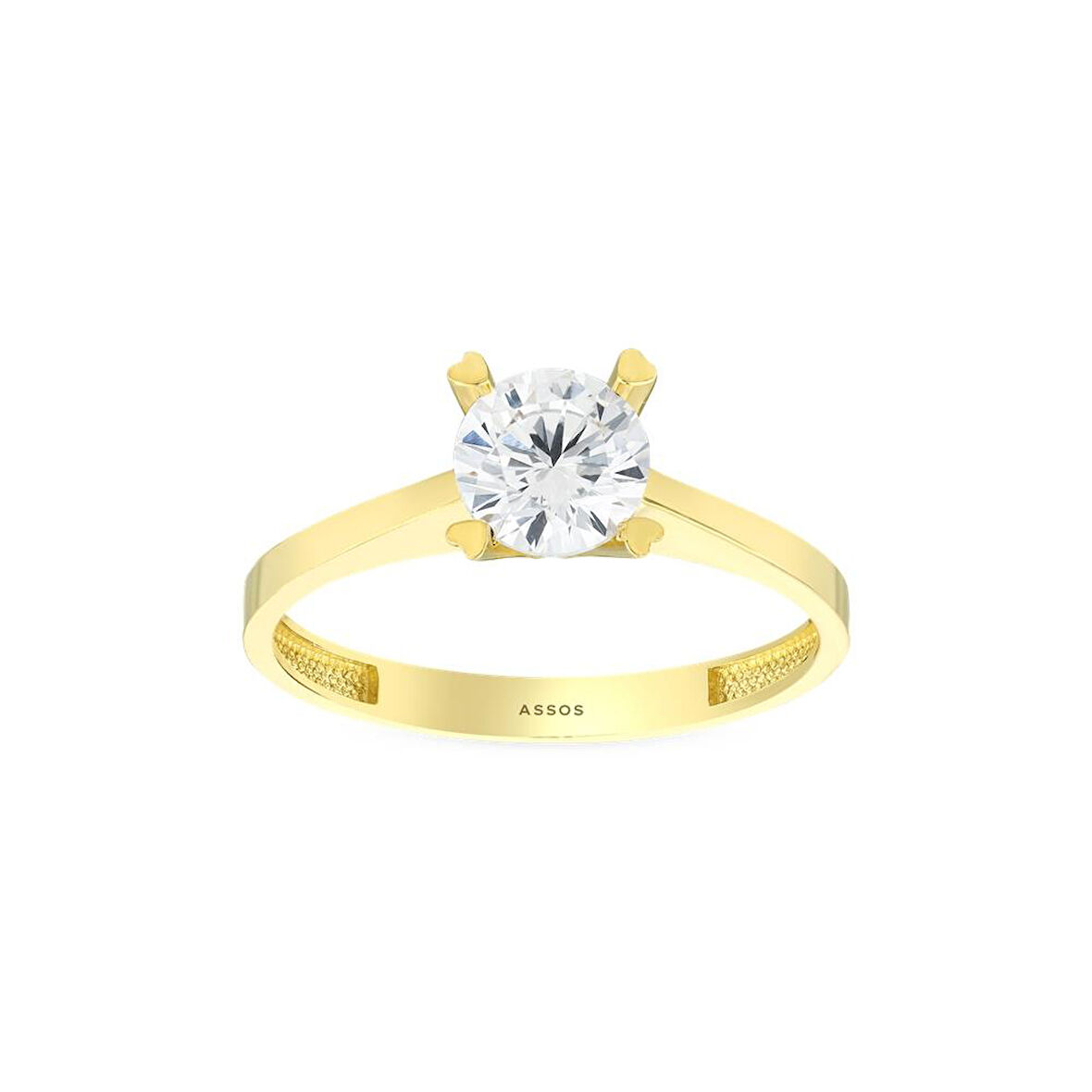 Altın Tektaş Yüzük - 14K - 2.10gr