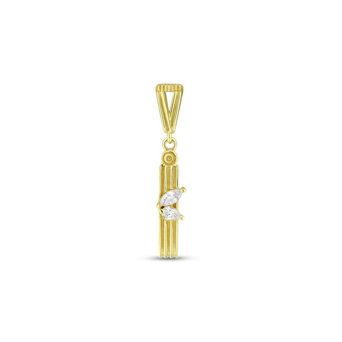 Altın İ Harf Kolye Ucu - 14K - 1.20gr