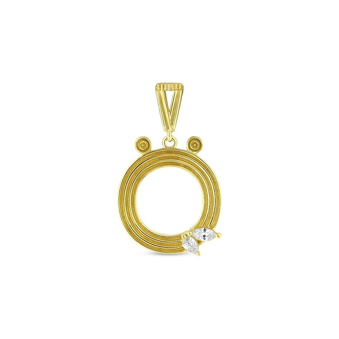 Altın Ö Harf Kolye Ucu - 14K - 2.14gr