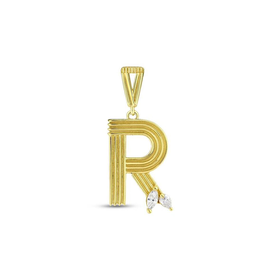 Altın R Harf Kolye Ucu - 14K - 1.90gr