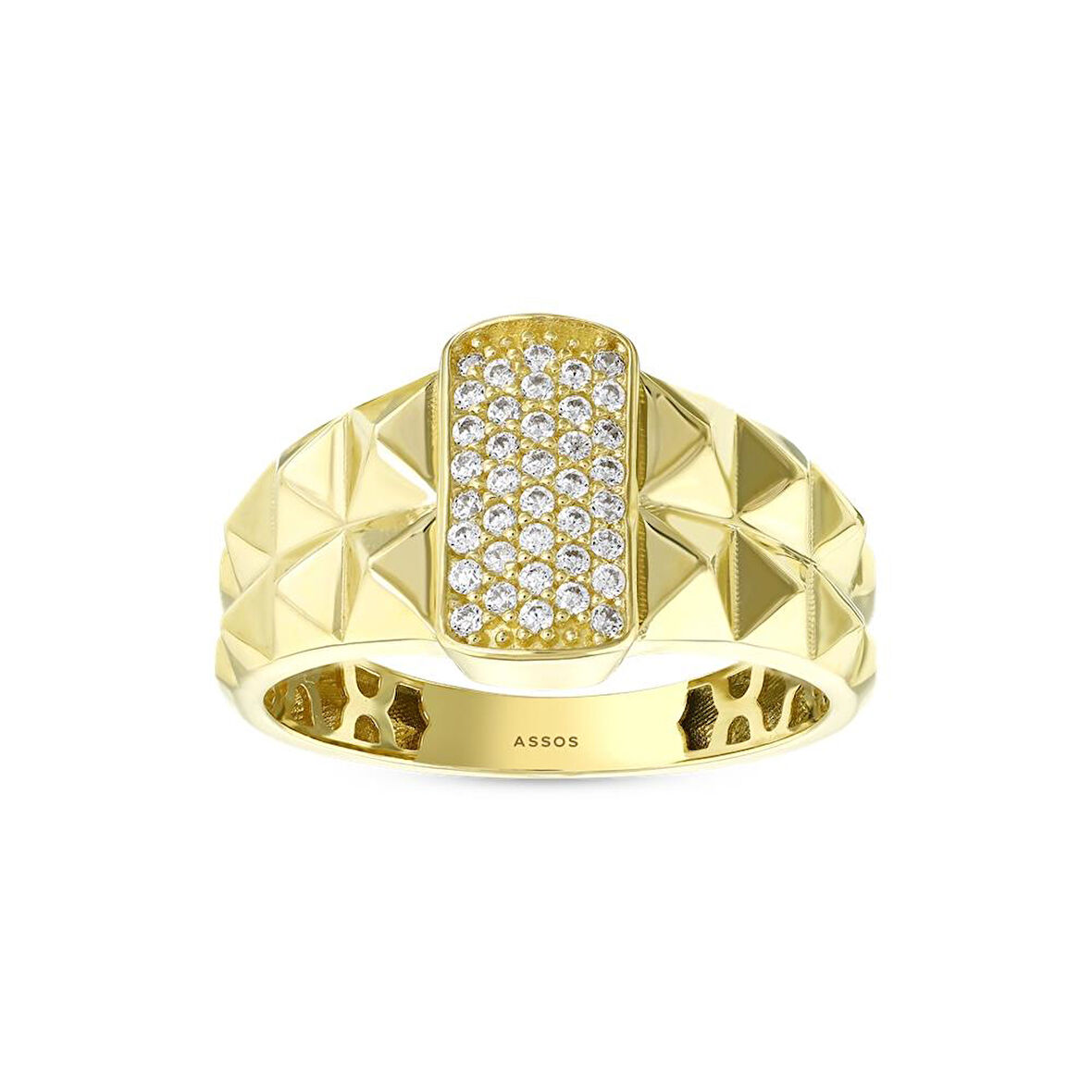 Taşlı Altın Yüzük - 14K - 3.10gr