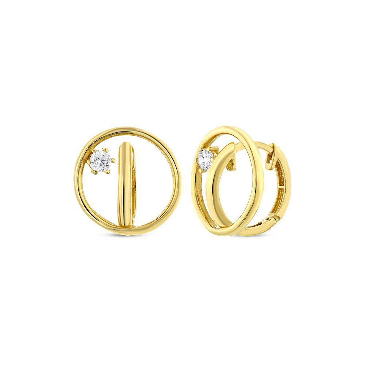 Altın Tasarım Küpe - 14K