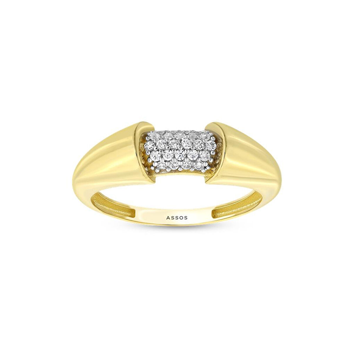 Taşlı Altın Yüzük - 14K - 2.29gr