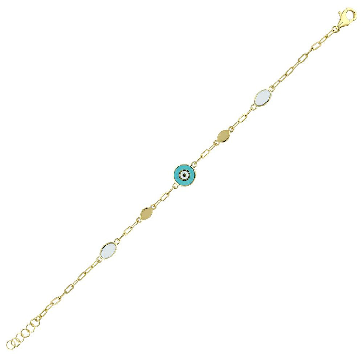 Nazar Boncuklu Altın Çocuk Bileklik - 14K