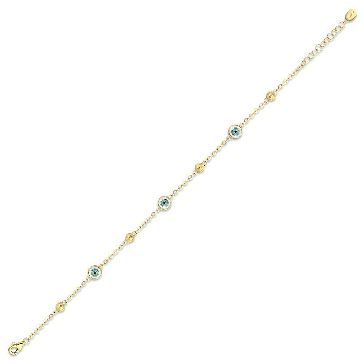 Altın Nazar Boncuklu Bileklik - 14K