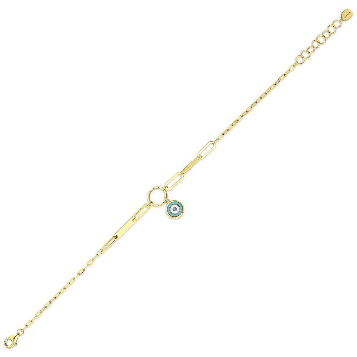 Altın Nazar Boncuklu Bileklik - 14K