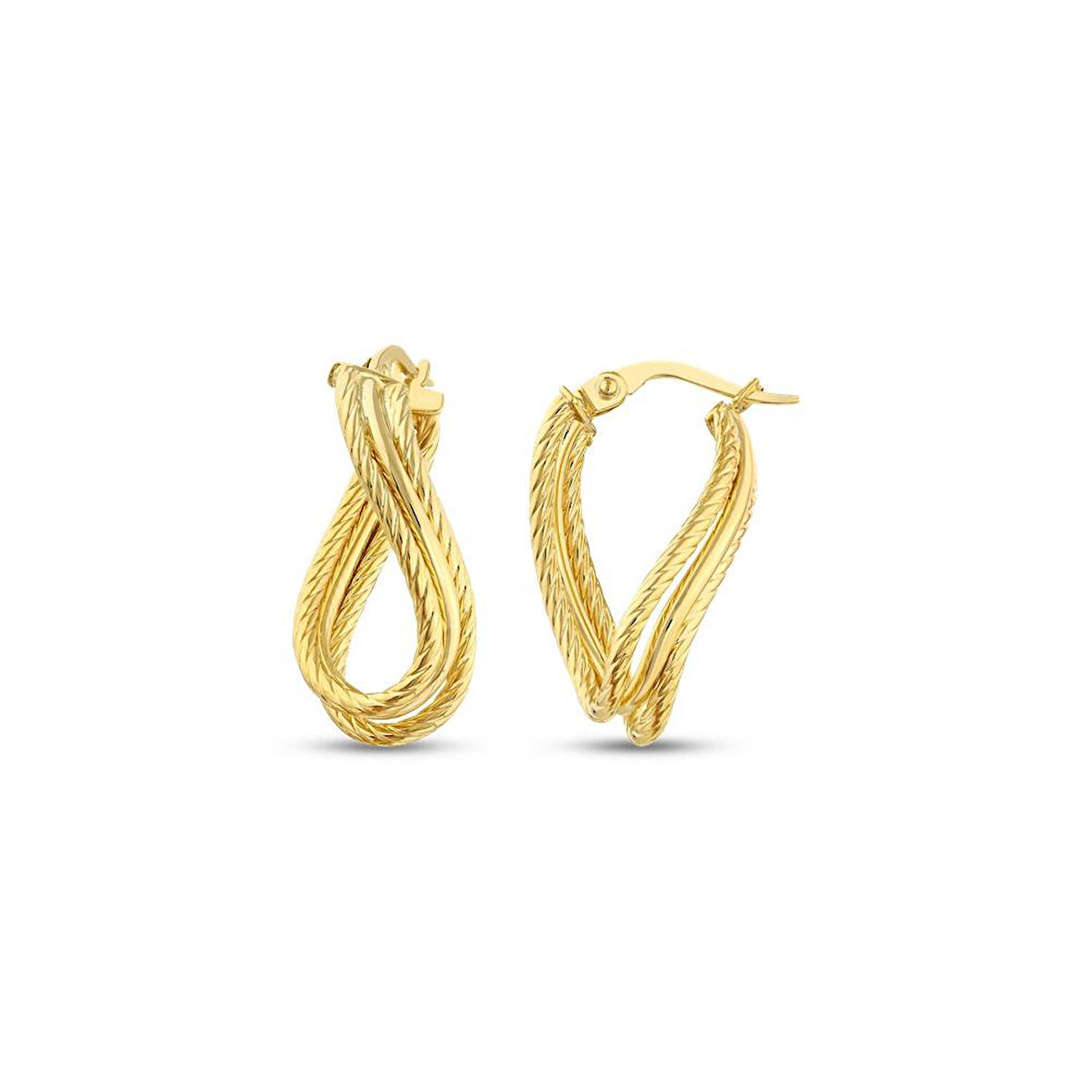 Altın Tasarım Küpe - 14K