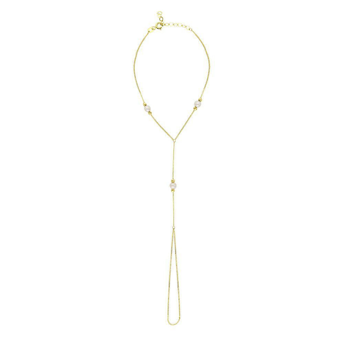 Altın İncili Şahmeran Bileklik - 14K