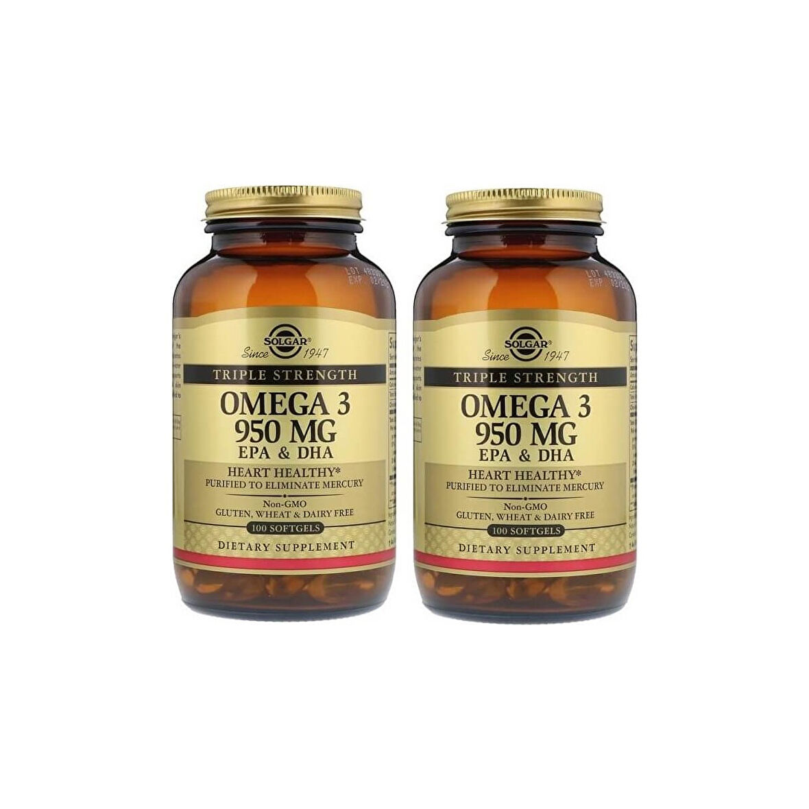 Omega-3 950 Mg 100 Kapsül  **İkili**