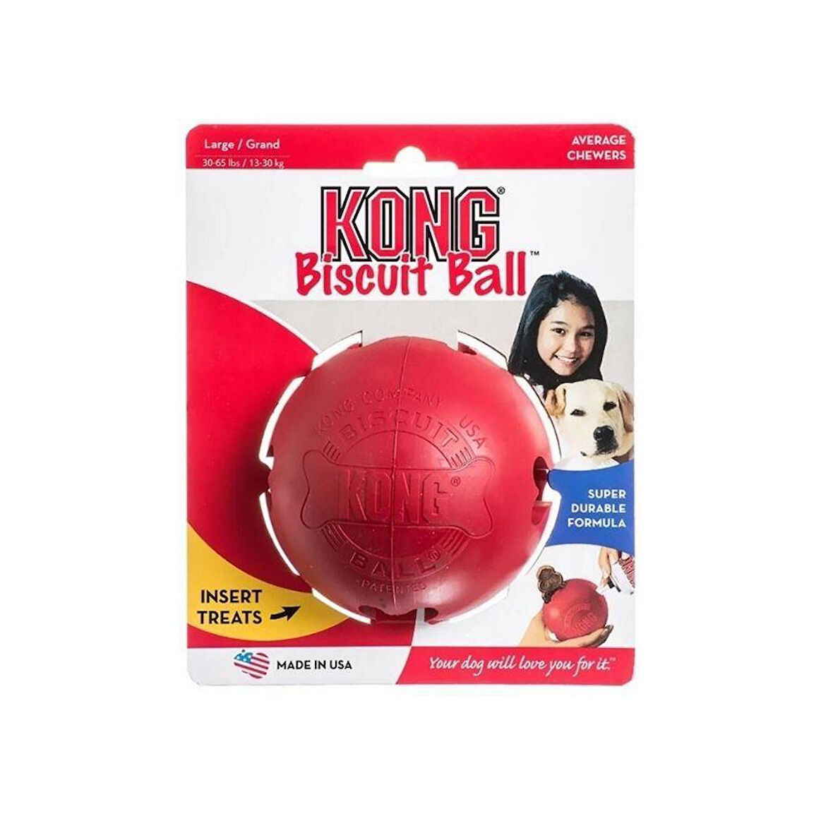 Kong Biscuit Ball Top Şeklinde Köpek Oyuncağı S