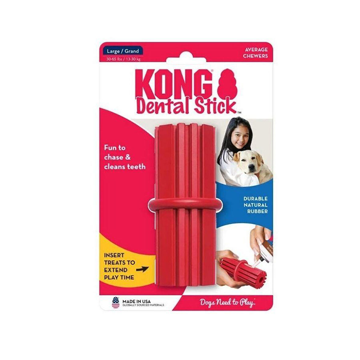 Kong Dental Stick Diş Temizliği Sağlayan Köpek Oyuncağı L