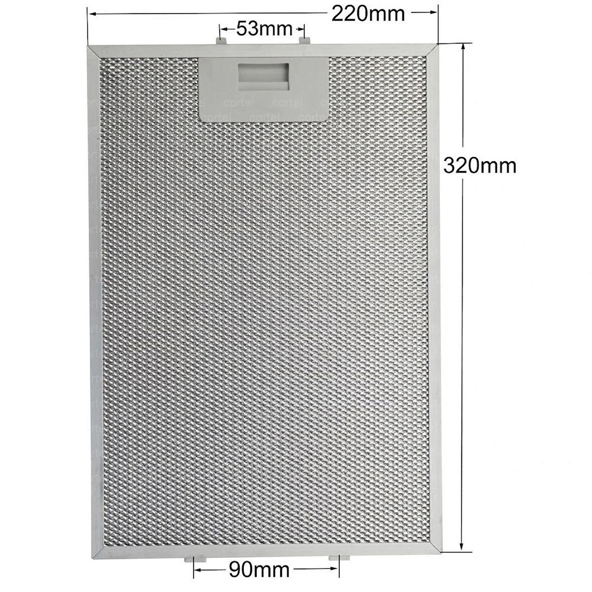 Oddity 220x320mm Bosch Siemens Neff Balay Davlumbaz Metal Filtresi - 00362380 