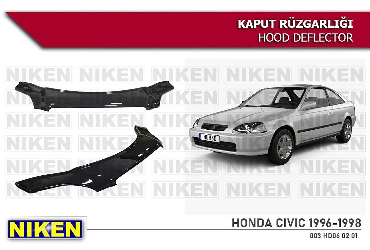 Honda Civic Kaput Rüzgarlığı Koruyucu 1996-1998 arası
