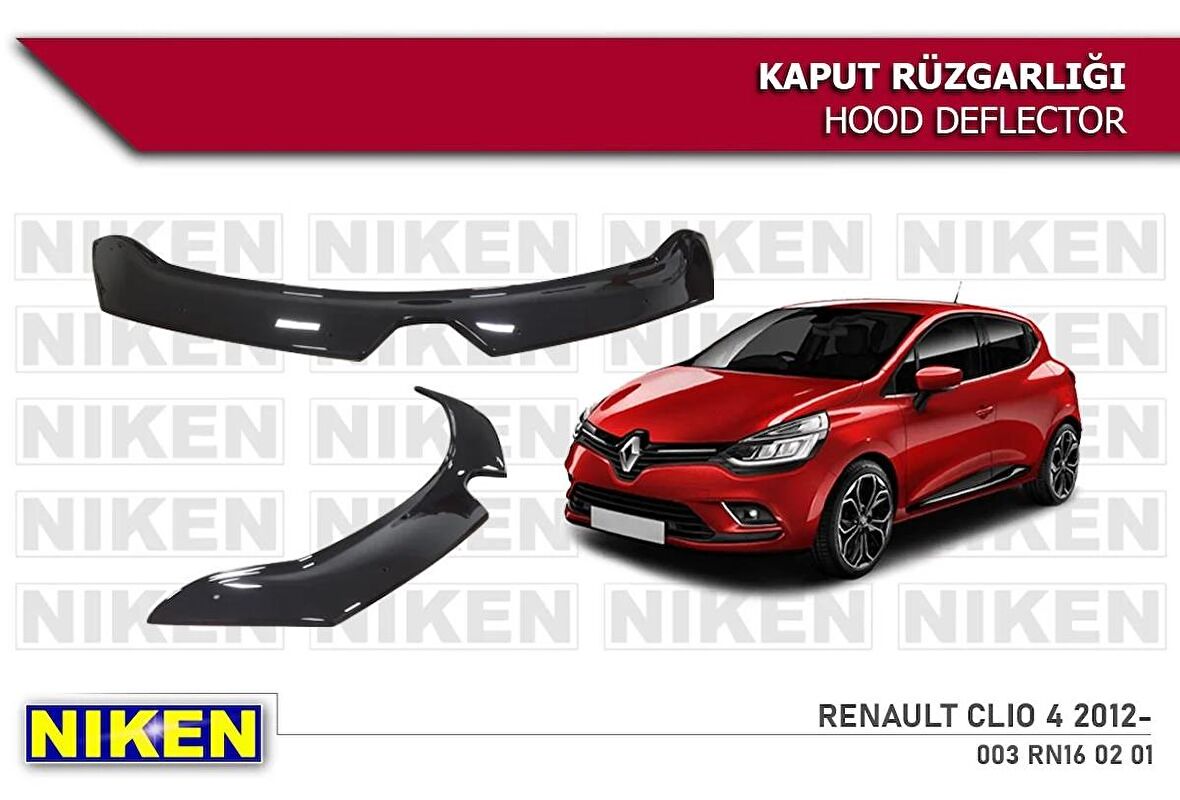 Renault Clio 4 Kaput Rüzgarlığı Koruyucu 2012-2019 arası