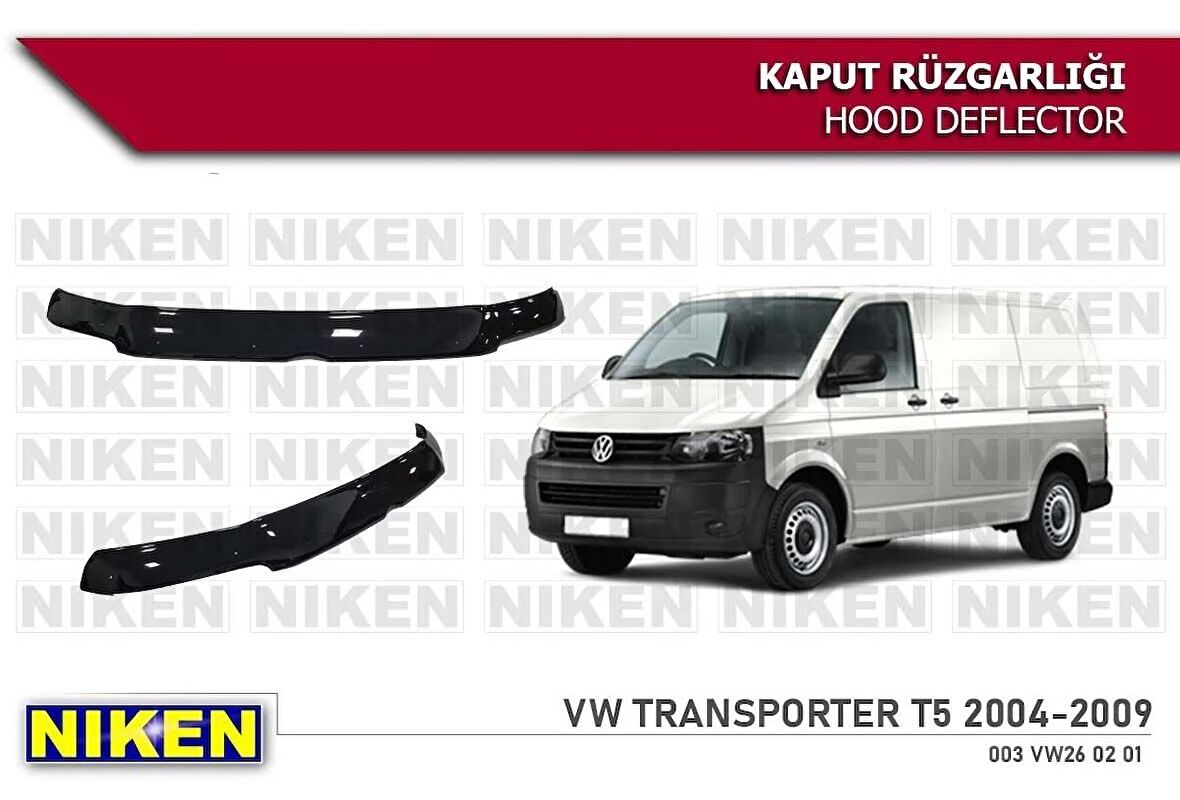 Vw Transporter T5 Kaput Rüzgarlığı Koruyucu 2003-2009 arası