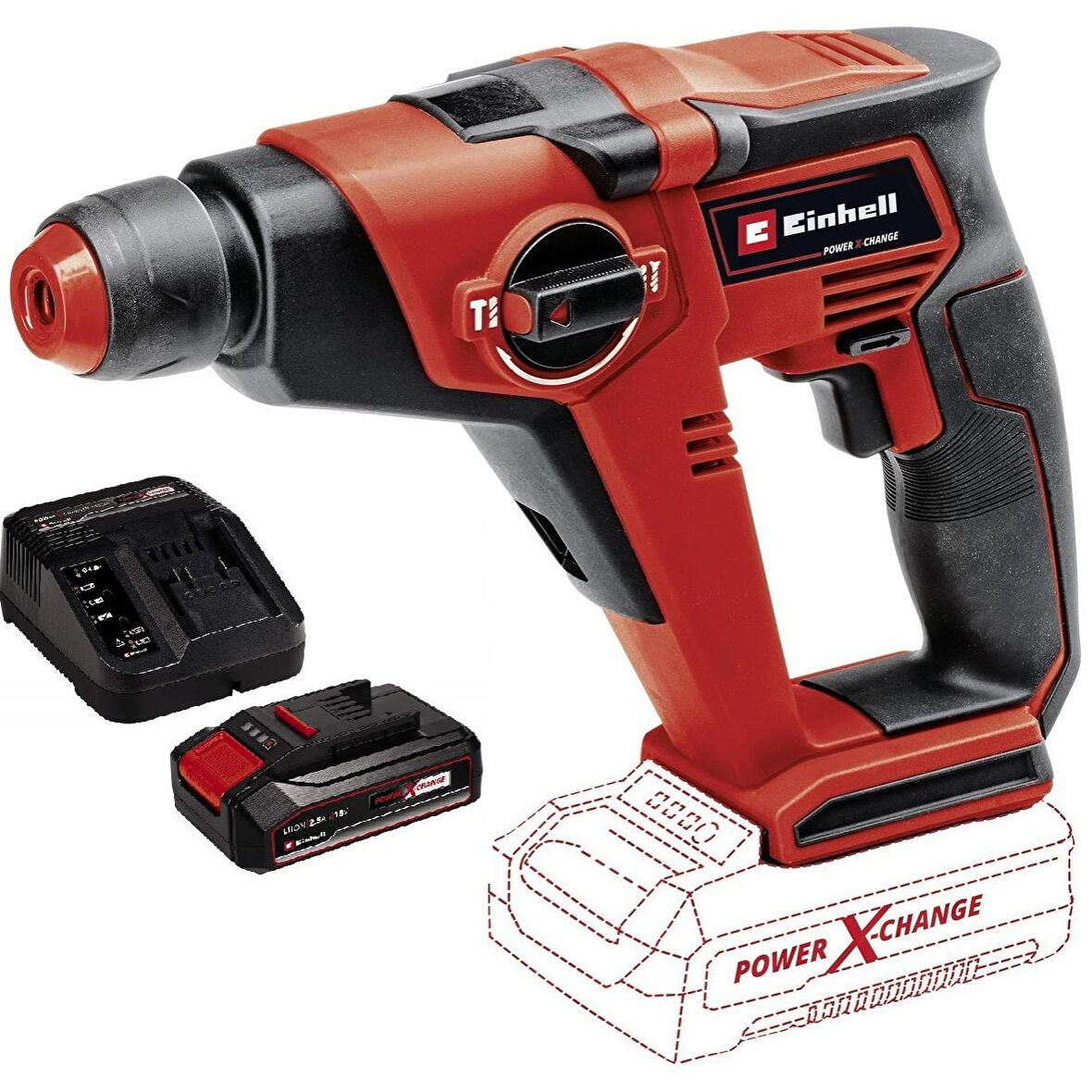 Einhell TE-HD 18'li Kit Akülü Pnömatik Darbeli Matkap (1x2.5 Ah)