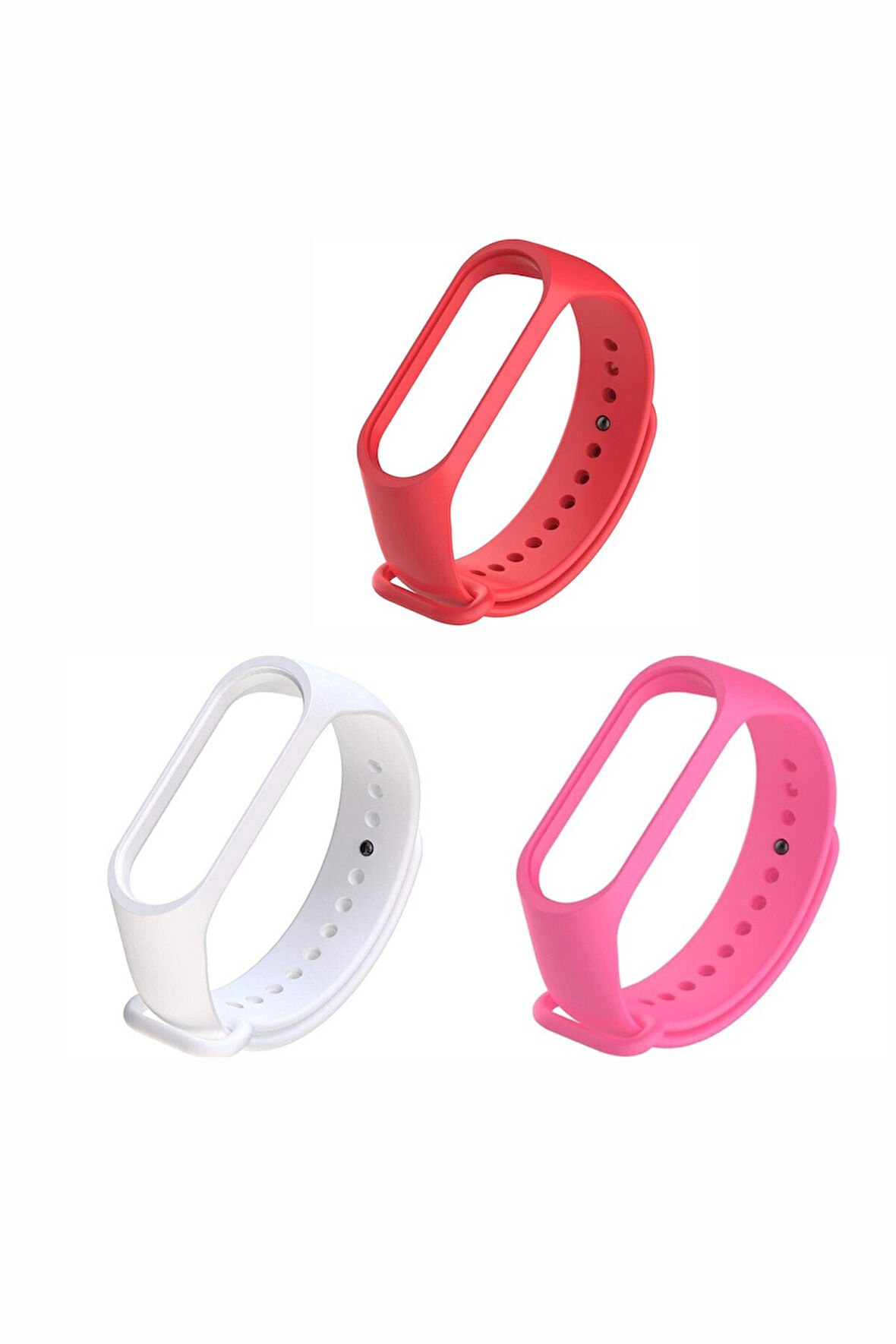 Xiaomi Mi Band 3-4 Silikon Kordon 3'lü Set Kırmızı Turuncu Sarı