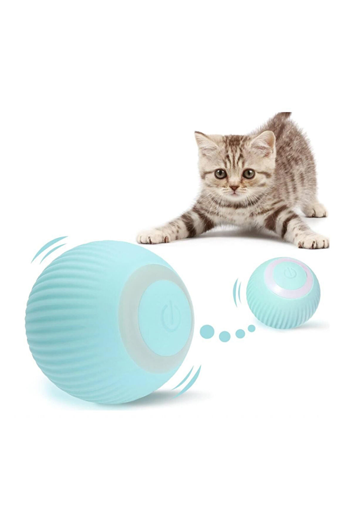 Akıllı Kedi Topu, Kendinden Hareketli Kedi Oyuncağı, Interaktif Kedi Köpek Topu, Kedi Topu