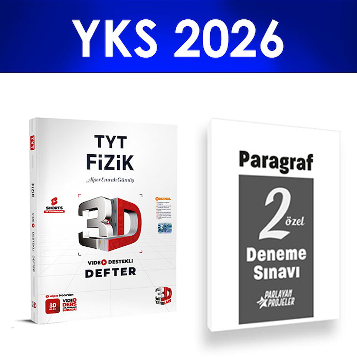 2026 TYT Fizik Video Ders Defteri 3D Yayınları Paragraf Deneme Hediye