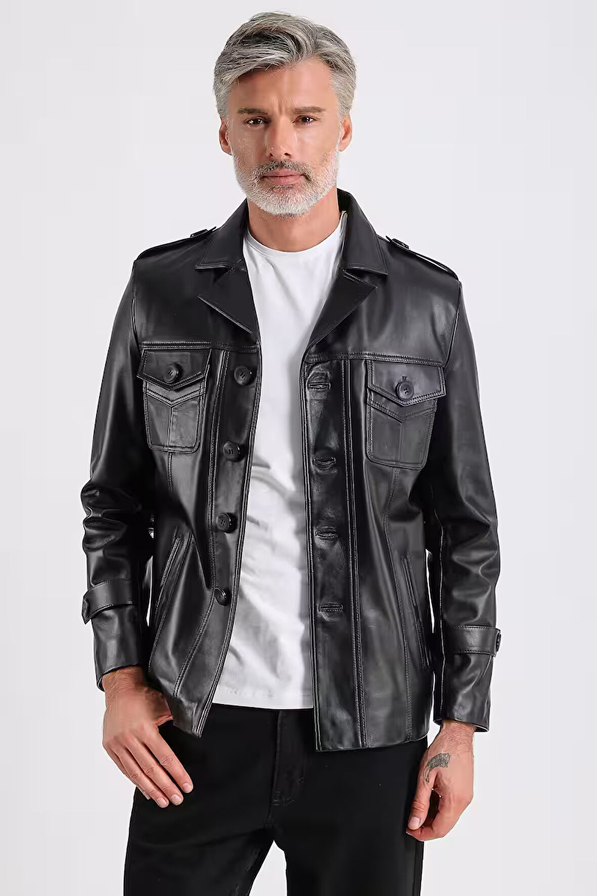 Eduardo Erkek Deri Mont