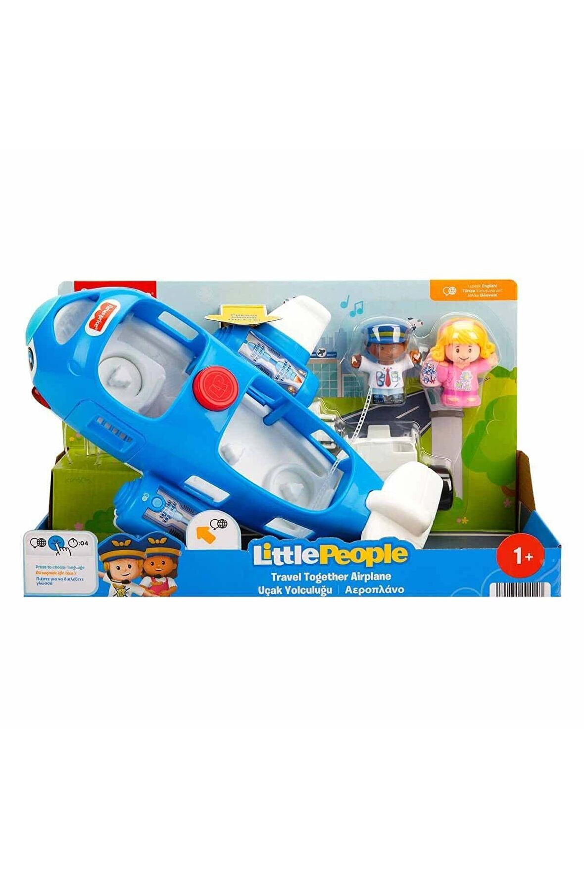 Fisher-price Little People Uçak Yolculuğu Oyuncağı, Türkçe Ve Ingilizce Dil Seçenekleri Ile Birlikte