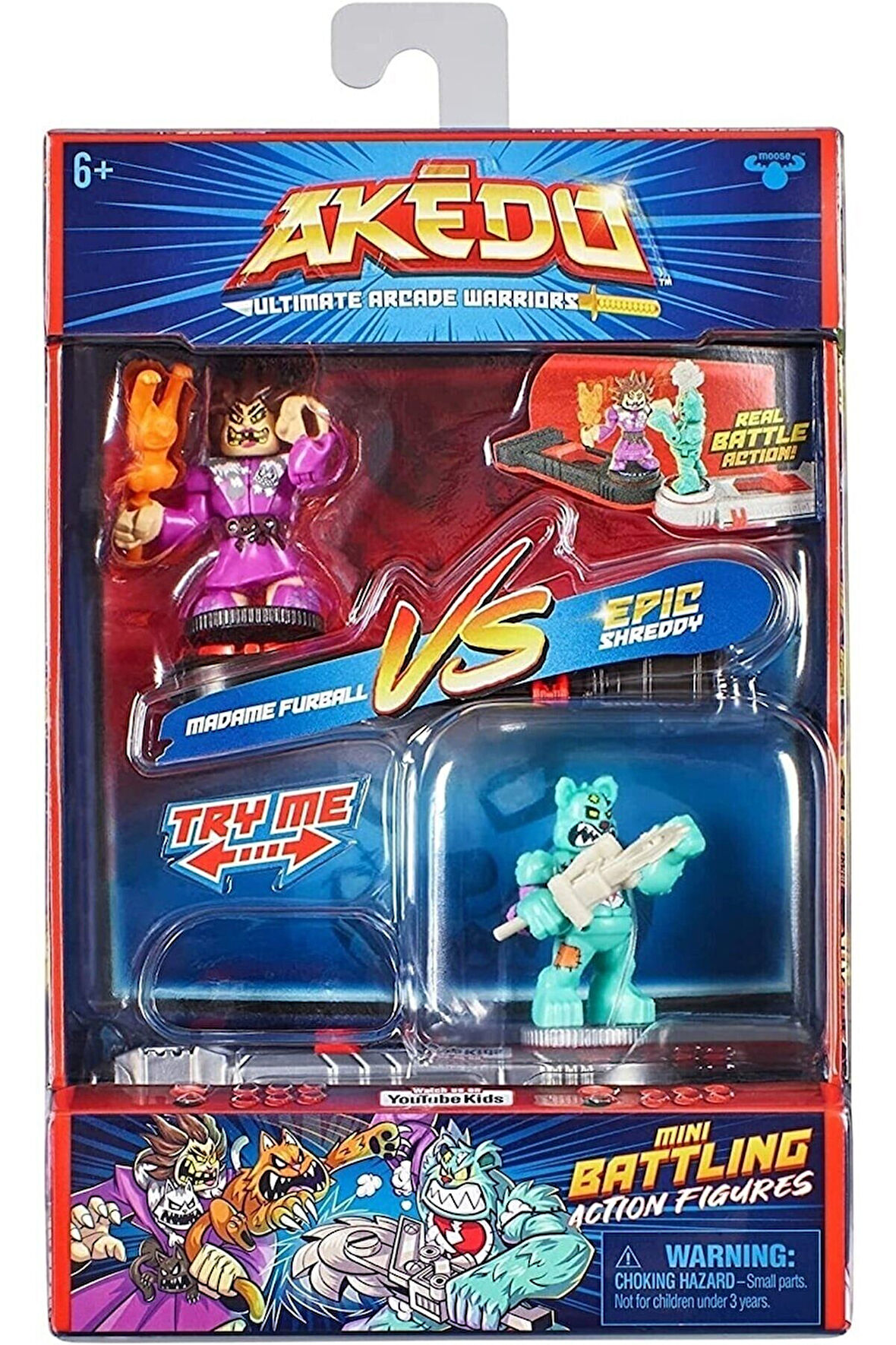 Akedo Seri 2 2'li Paket - Madame Furball Vs Epic Shreddy Oyuncak Akedo Dövüş Oyun Seti Akedo Figür
