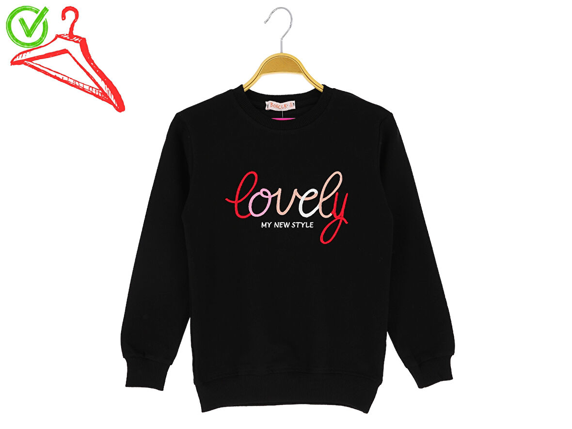 Kız çocuk Sweatshirt Lovely Baskılı