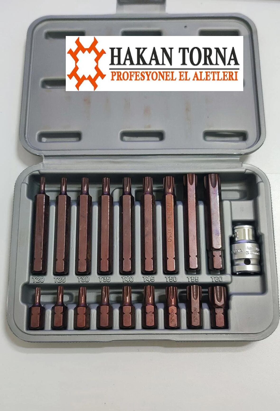 RİCO Power Bits Torx Kaplamalı S2 Çelik Seti Takımı 19 Parça