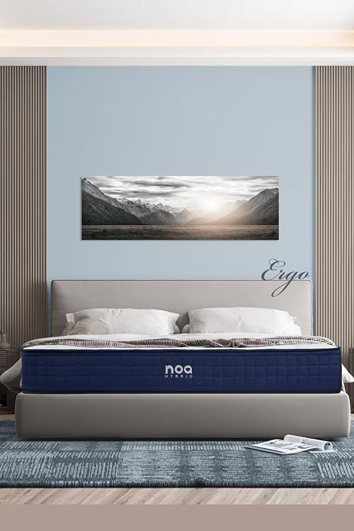 Noa Yatak  ERGO Anti Statik Örme Kumaşlı Full Ortopedik Visco Sünger Yatak 120x200