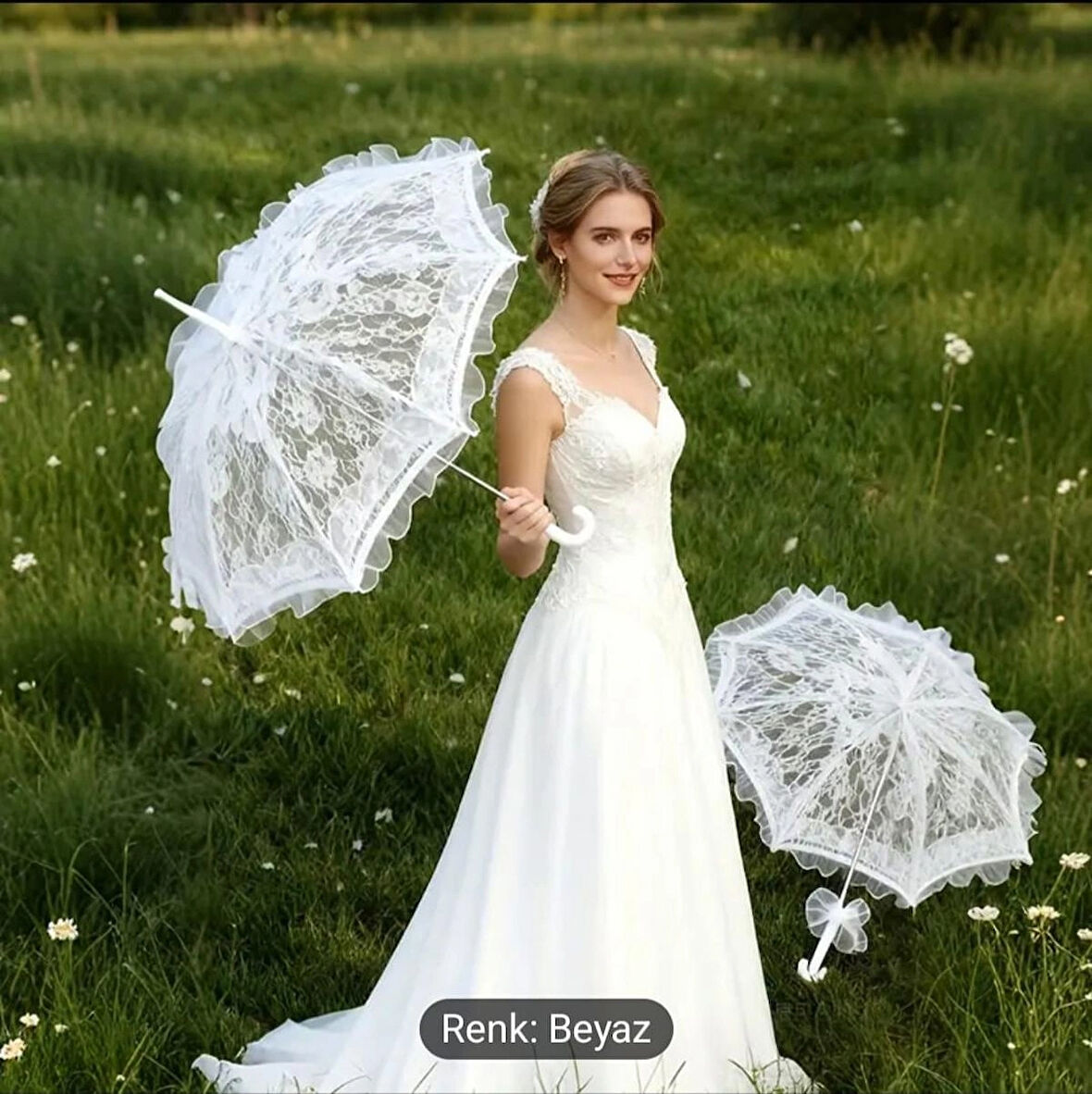 Şemsiye (60-58) Ebatlarinda Gelin Düğün Nişan Çekimleri Özel Günlerde Resim Çekilmesi İçin İdealdir