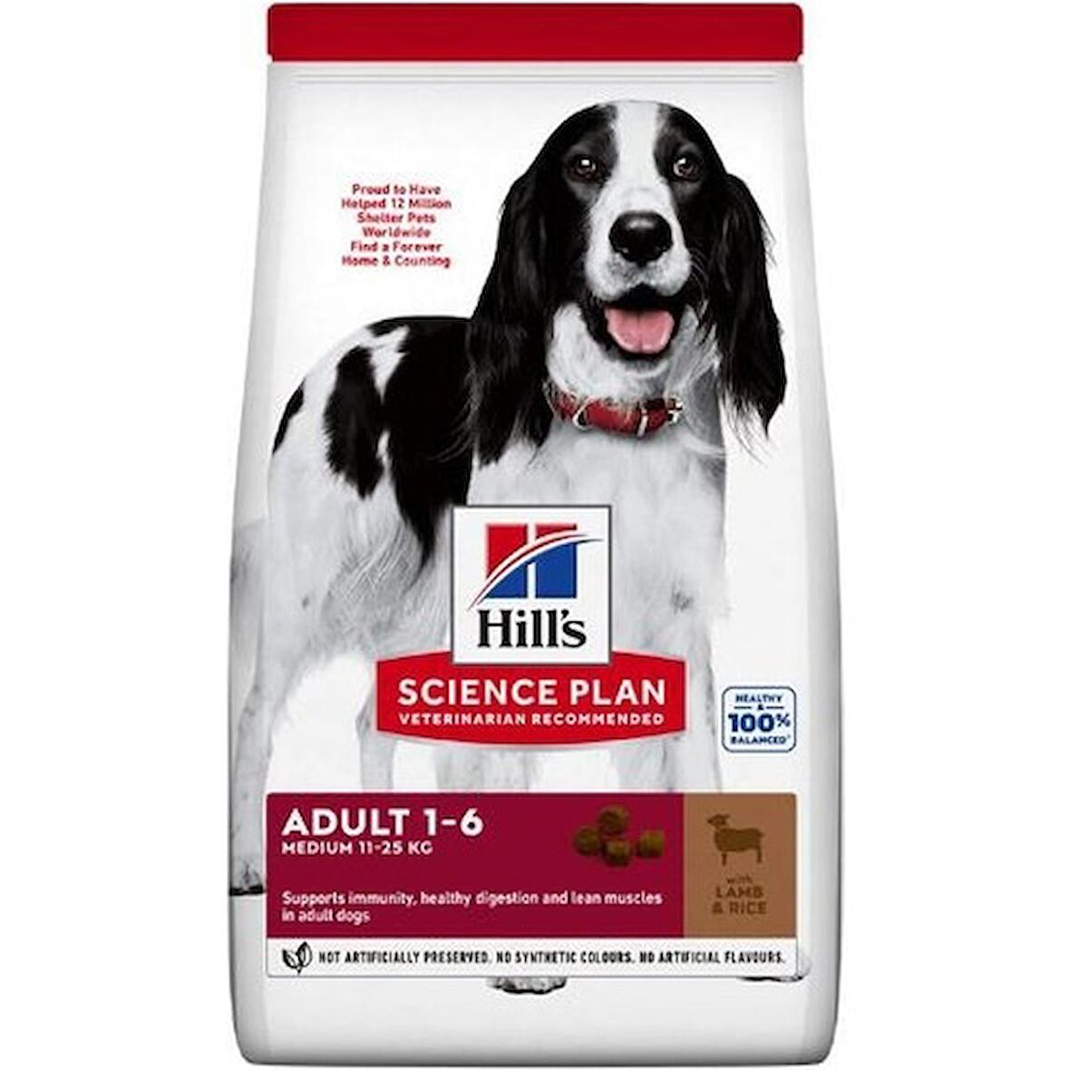 Hills Adult Medium Lamb Rice Kuzu Etli ve Pirinçli Yetişkin Köpek Maması 14 kg