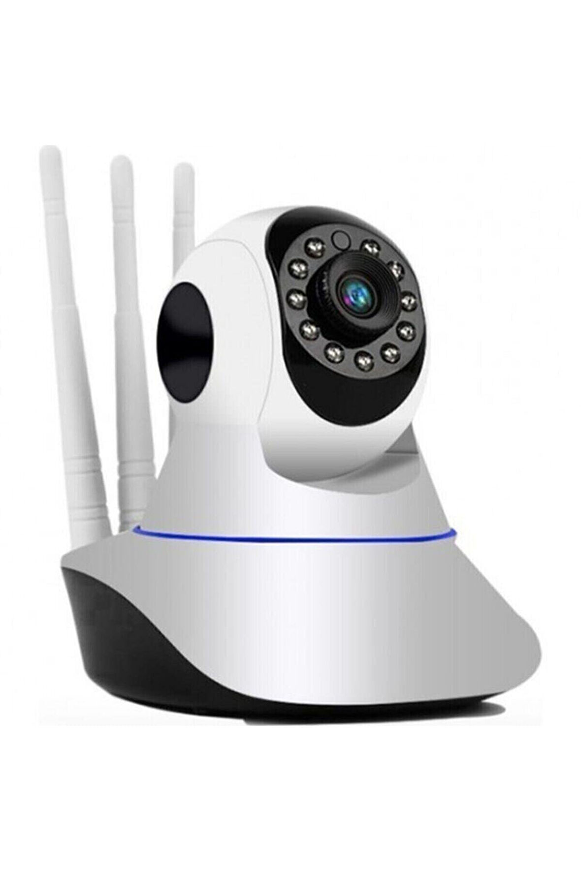 Kablosuz Wifi Ip Kamera 1080p Full Hd Hareketli Gece Görüşlü 3 Antenli Ip Bebek Ve Güvenlik Kamerası