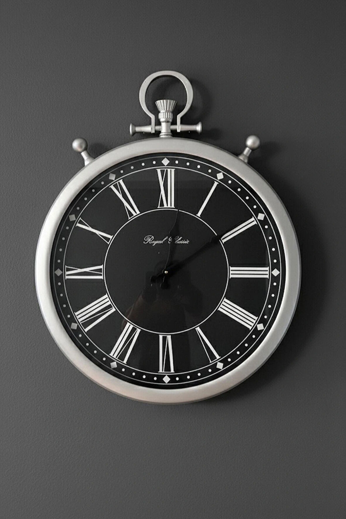 Radyal Çark Mekanizmalı Lüks Duvar Saati (55x55cm)