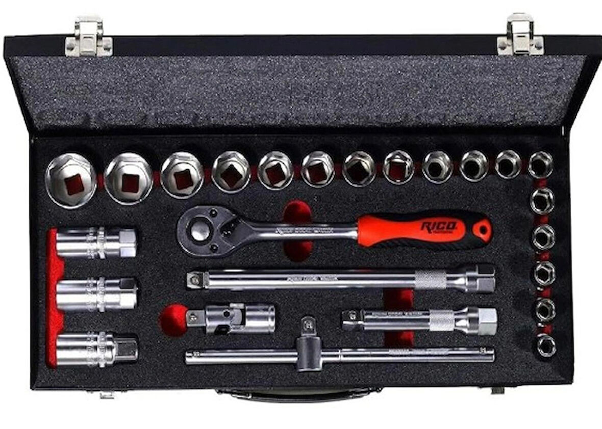 Rico 1/2 25 Parça 6 Köşe Lokma Takımı Seti