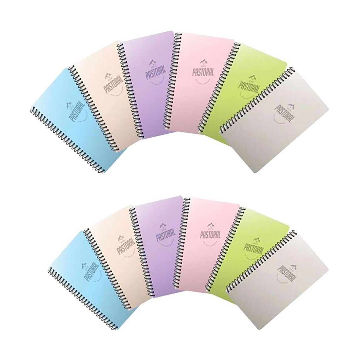 Gıpta Pastoral 96 Yp. A4 Spiralli Pp. Kapak Defter  Kareli 12'Lİ